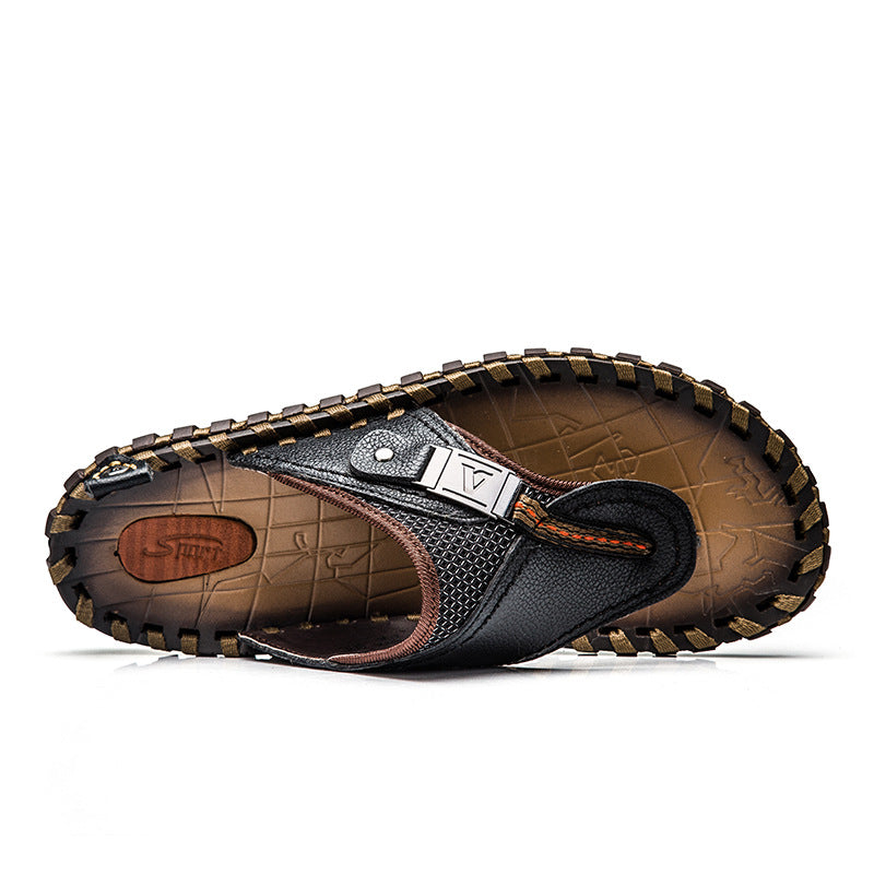 Men’s Leather Toe-Post Sandals