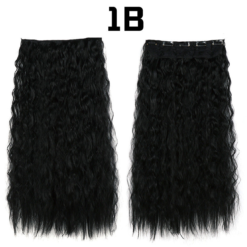 22-Inch Long Curly Synthetic Hair Extensions – Bulk Braiding Hair for Natural Styles