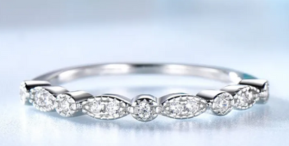 925 Sterling Silver Diamond Fashion Ring