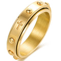 Adreamz Gold Spinner Rosary Ring