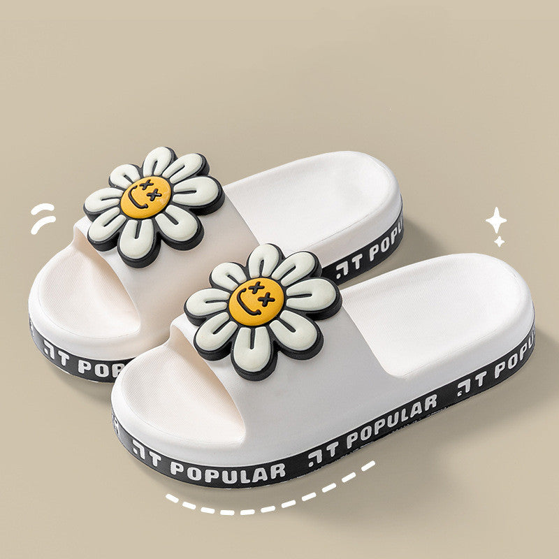 Damen Blumen-Hausschuhe für den Sommer – Leichte Anti-Rutsch Indoor-Schuhe