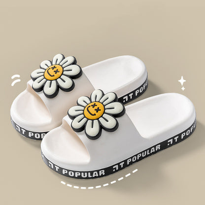 Summer Flower Slippers for Women - Indoor Anti-Slip Shoes