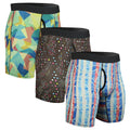 CHUAKIN Men's Athletic Long Leg Boxer Briefs – 3D Pouch, No Ride-Up Trunks Underwear, 3 Pack