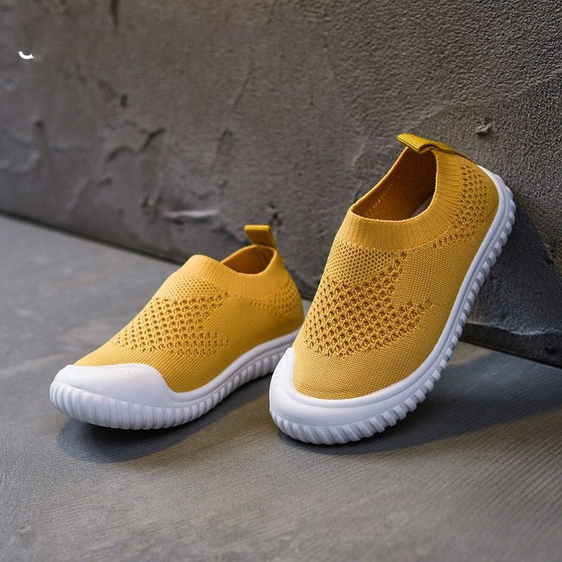 Kids' Soft Sole Indoor Shoes – Breathable Slip-On