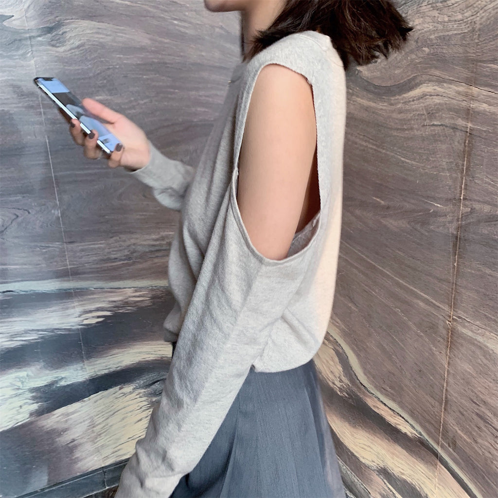 Women's Shoulder Cutout Knit Sweater
