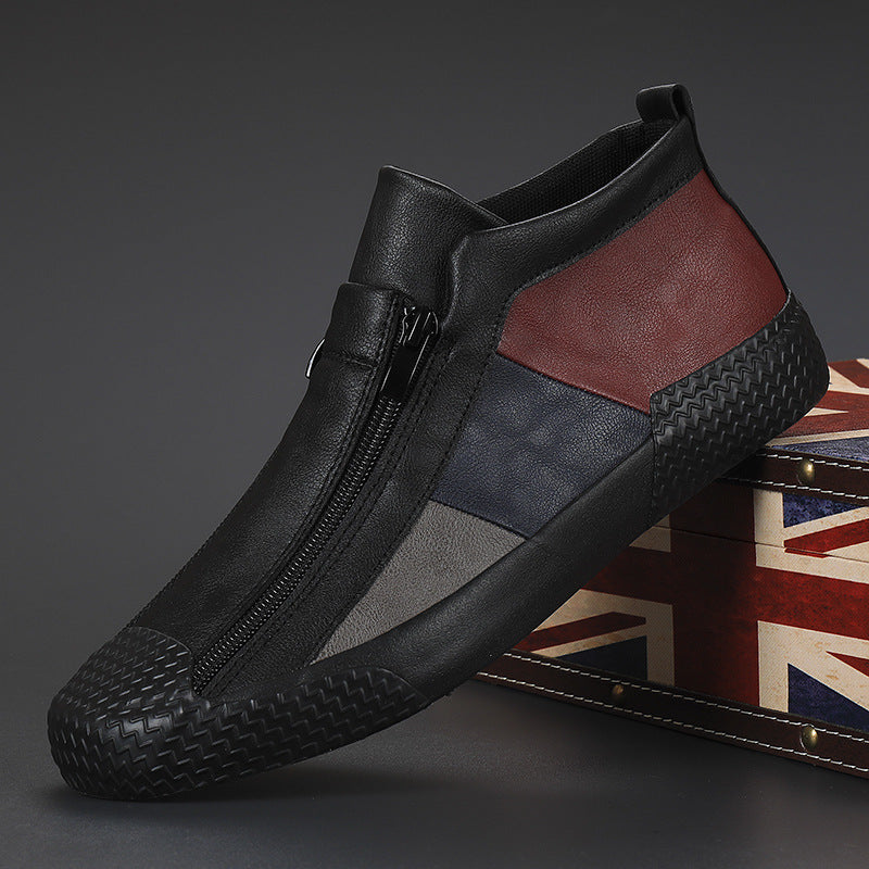 Men’s Colour-Block Zip Trainers
