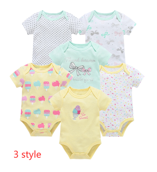 Baby Cotton Six-Piece Summer Outfit Set