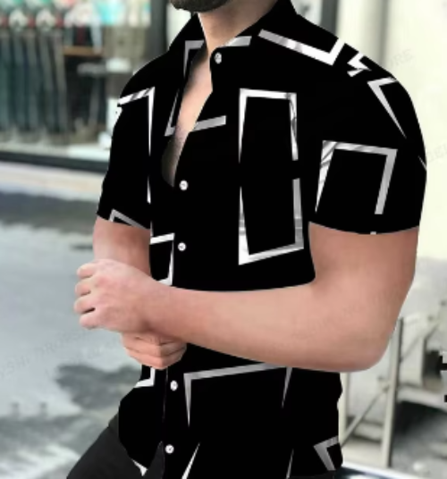 Men's 3D Print Shirt | Bold Graphic Short Sleeve Top