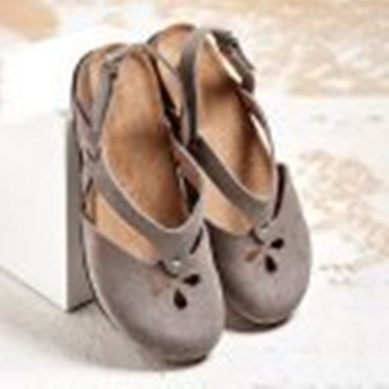 Ladies Casual Roman Buckle Sandals