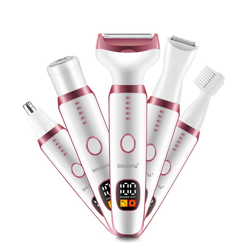 5-in-1 Lady Shaver Grooming Kit – Electric Women’s Shaver for Face, Body & Bikini Line