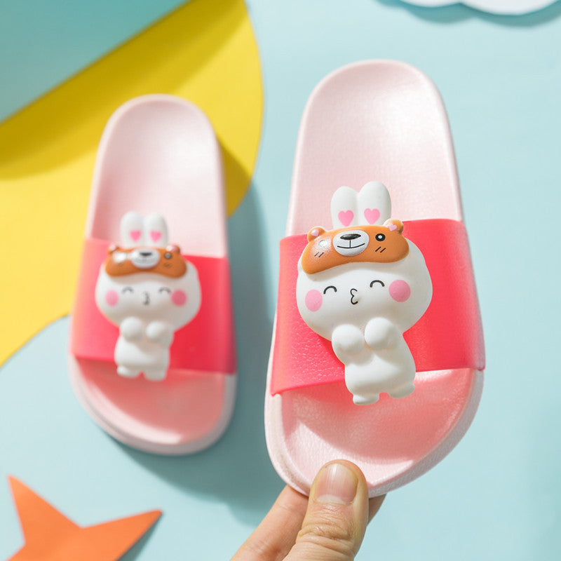 Children's Cartoon Slippers – Soft Warm Indoor Shoes for Kids
