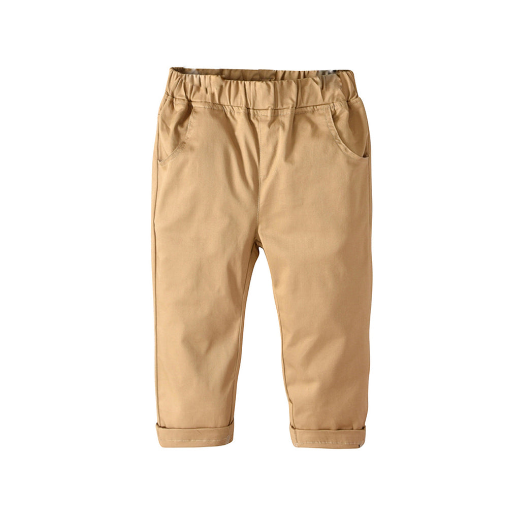 Kids' Cotton Casual School Uniform Trousers