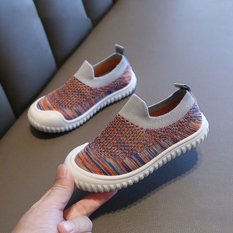 Kids' Soft Sole Indoor Shoes – Breathable Slip-On