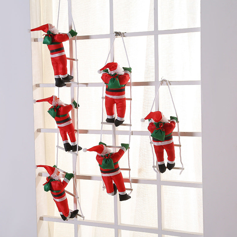 Climbing Santa Ladder Decoration – Christmas Window & Wall Prop