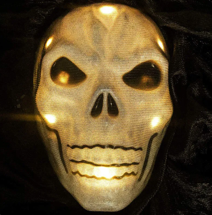 Voice-Activated LED Hanging Skull Ghost