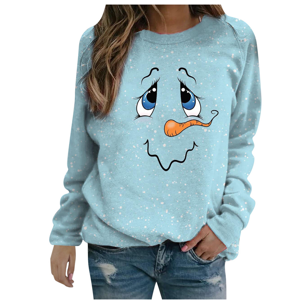 Women's Christmas Print Pullover Top