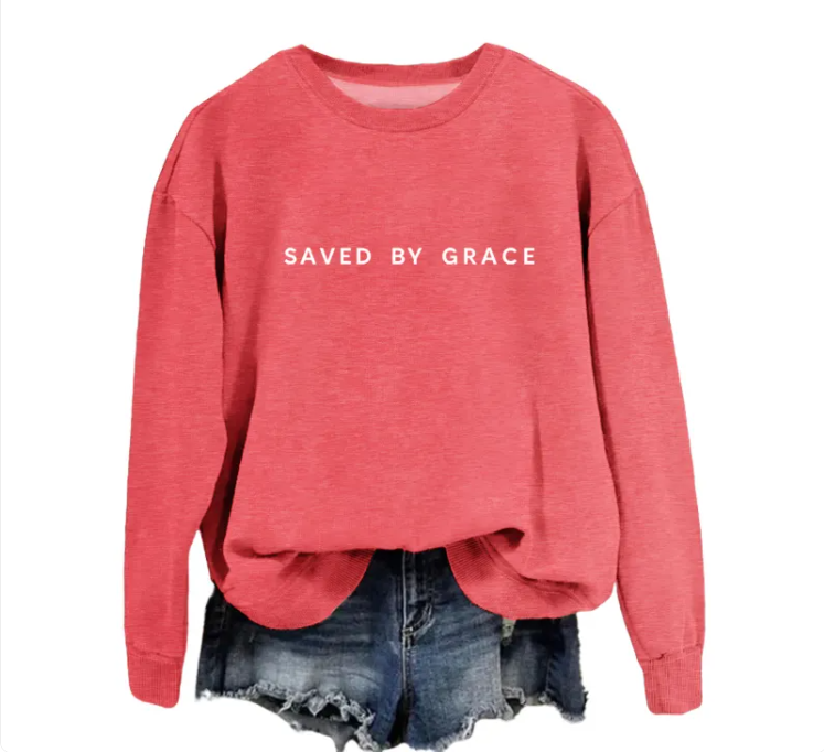 Graceful Faith Pullover Sweatshirt – Women's CVC Cotton Hoodie in 15 Colours