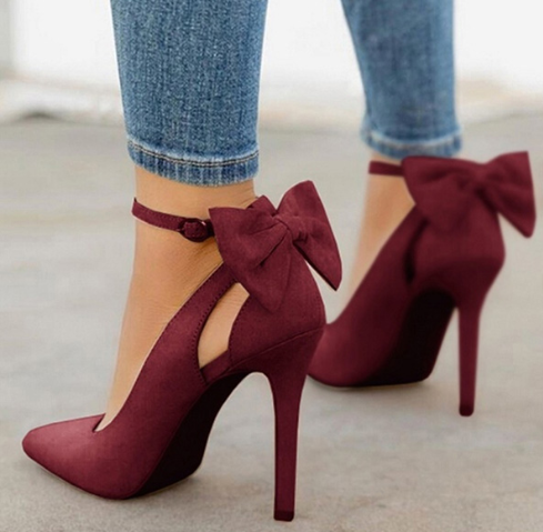 Bow Detail Stiletto Heels for Women