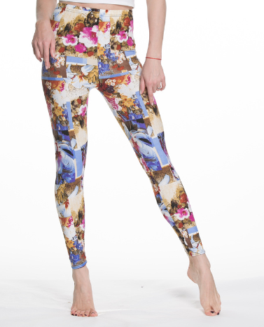 Women's Printed Stretch Leggings, One Size