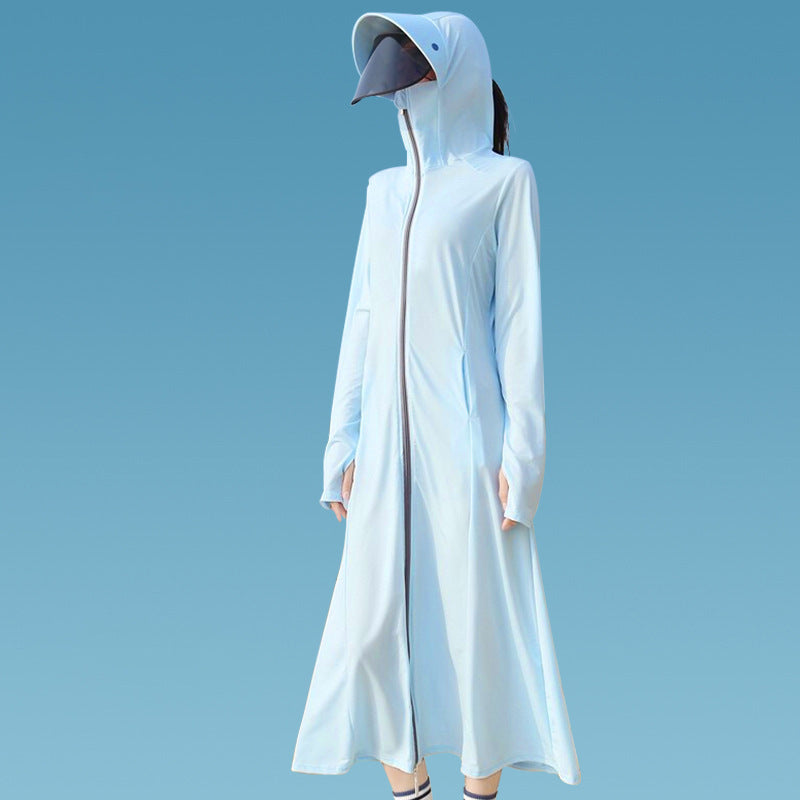 Damen Lange UV-Schutz-Sonnenjacke