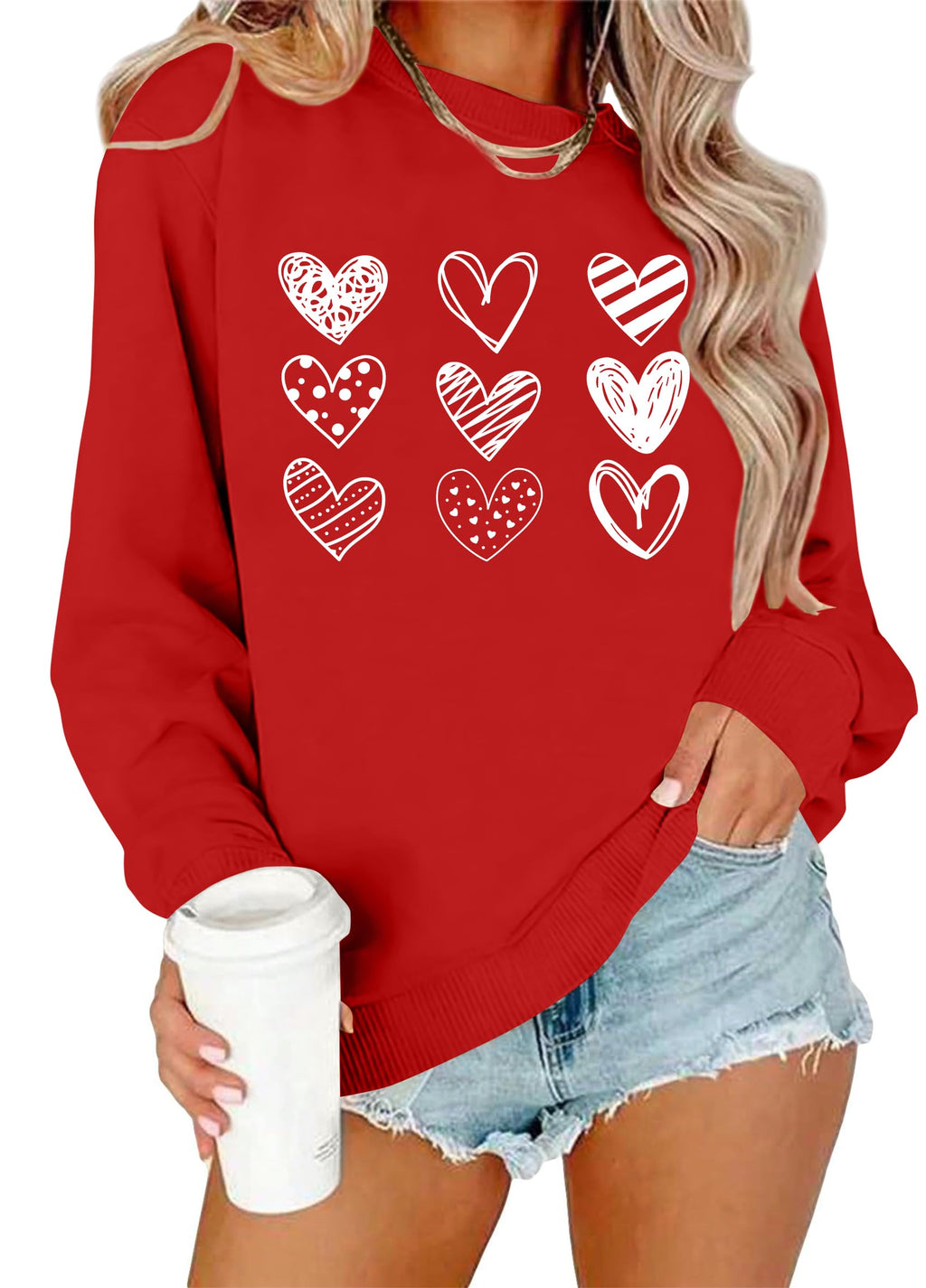Women’s Love Heart Sweatshirt