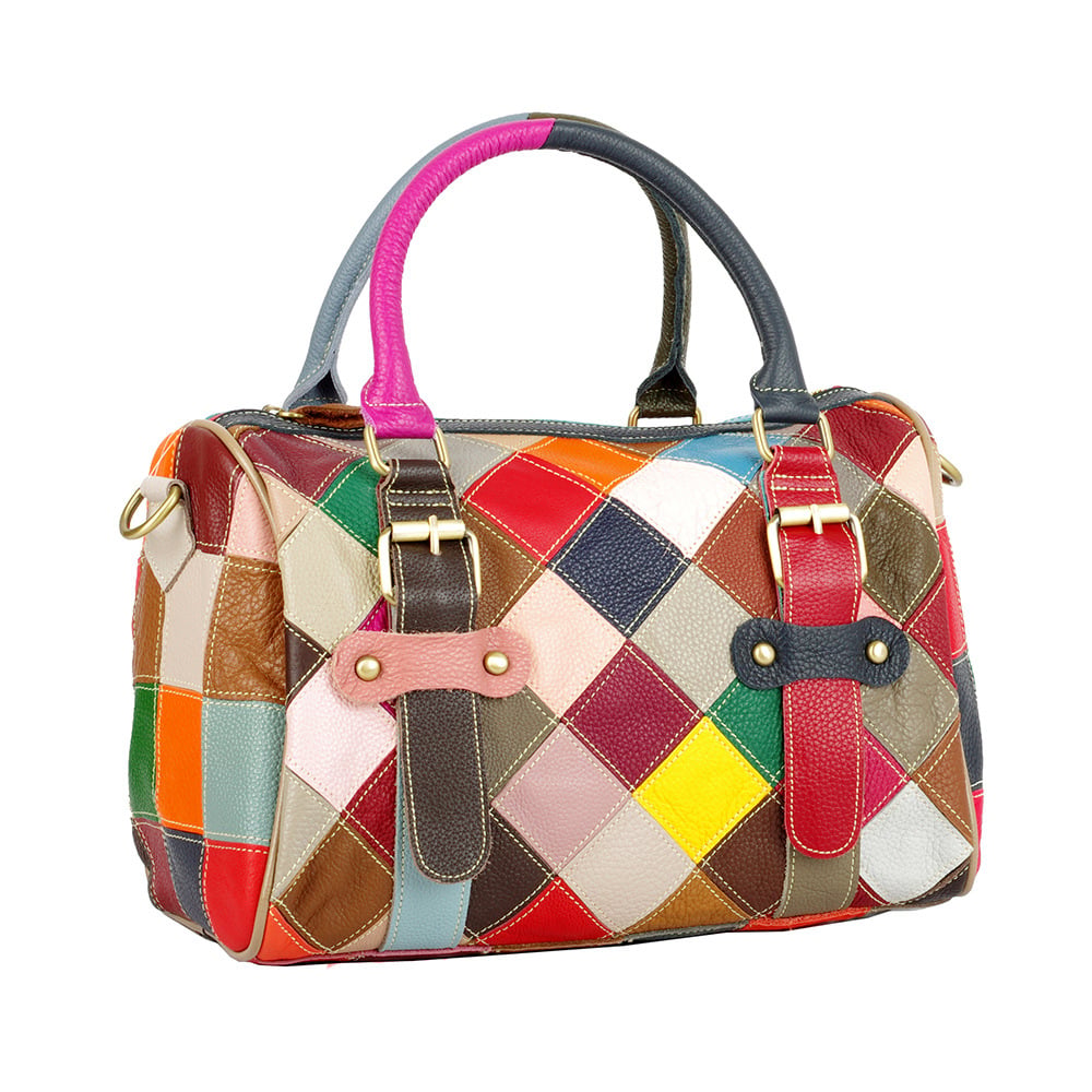 Women's Genuine Cowhide Leather Designer Handbag – Structured Box Bag