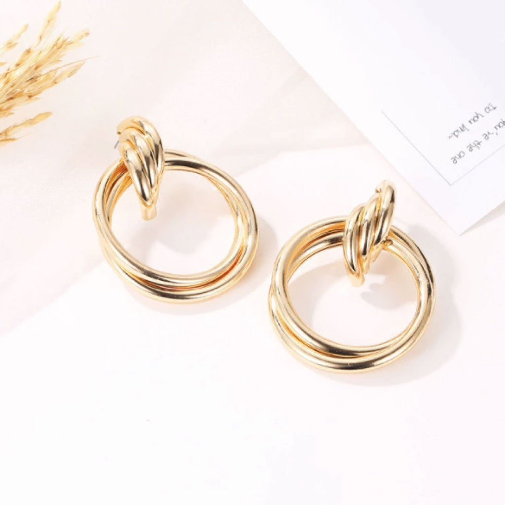 Andy Gold-Plated Statement Earrings