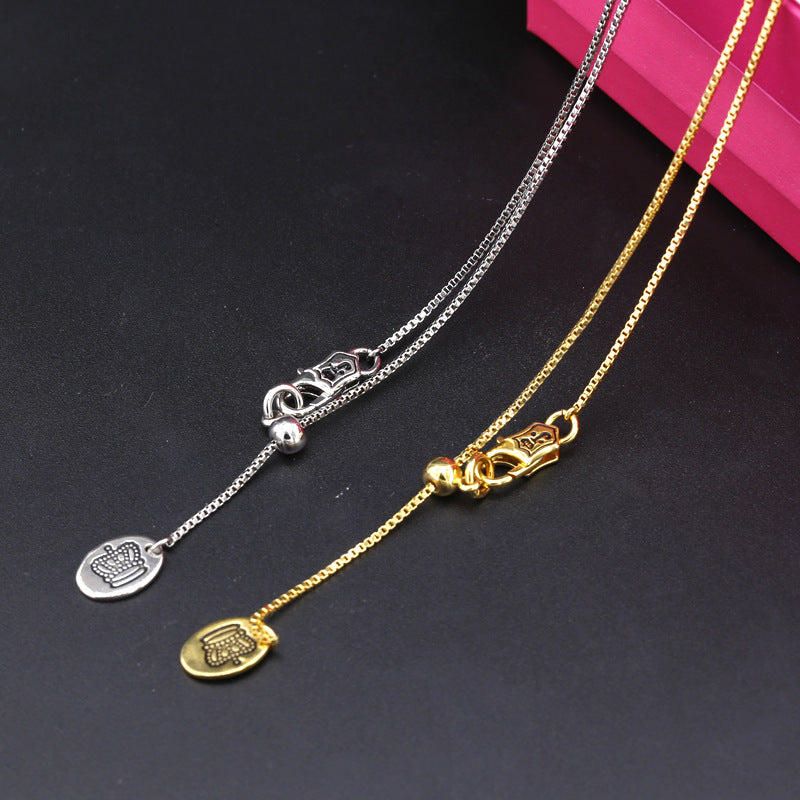 Adjustable Snake Chain Pendant Necklace