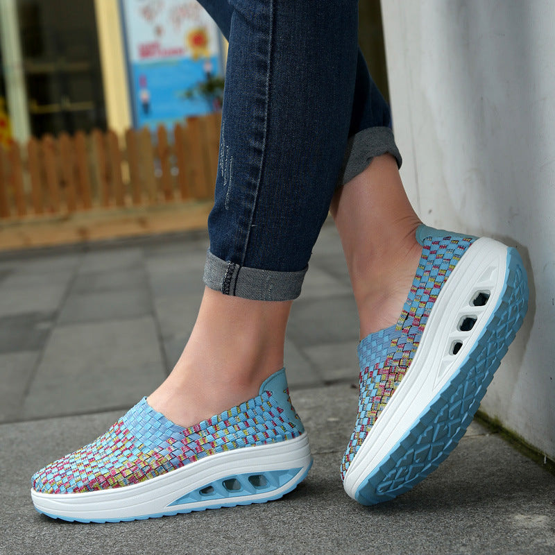 Atmungsaktive Freizeitschuhe aus Segeltuch für Damen | Leichte Sportschuhe