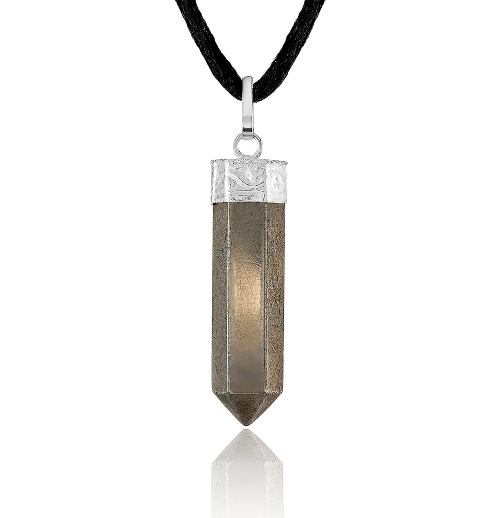 Sugandha Wellness Pyrite Healing Crystal Necklace – Abundance, Luck & Protection