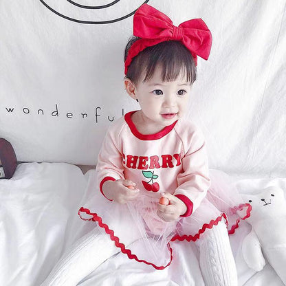 Girls' Cotton Princess Dress | Short Sleeve Baby Dress