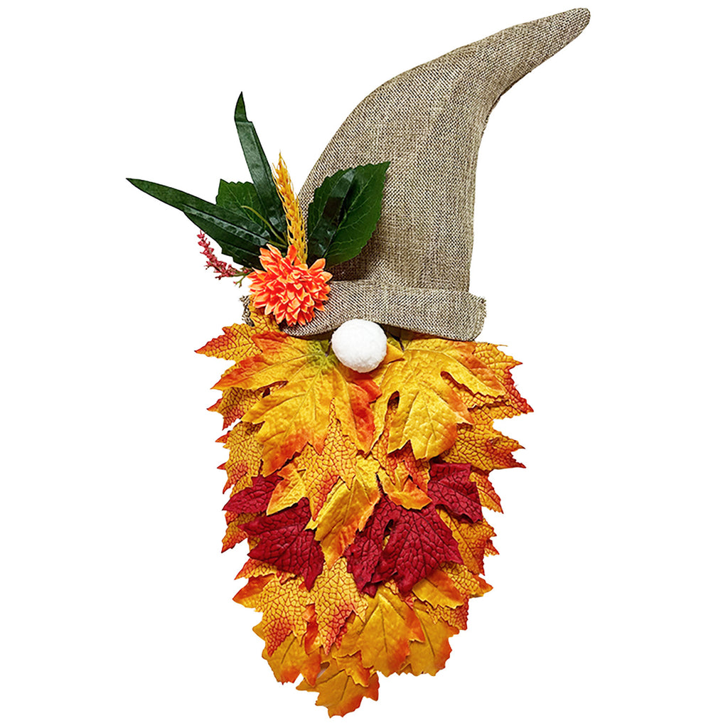 Maple Leaf Gnome Autumn Wreath