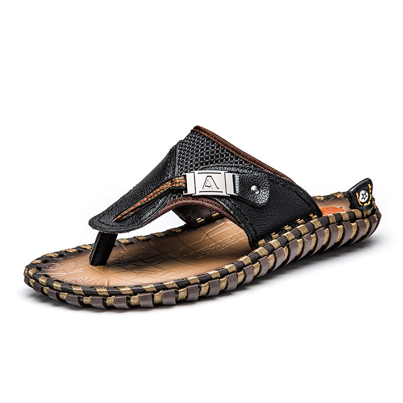 Men’s Leather Toe-Post Sandals