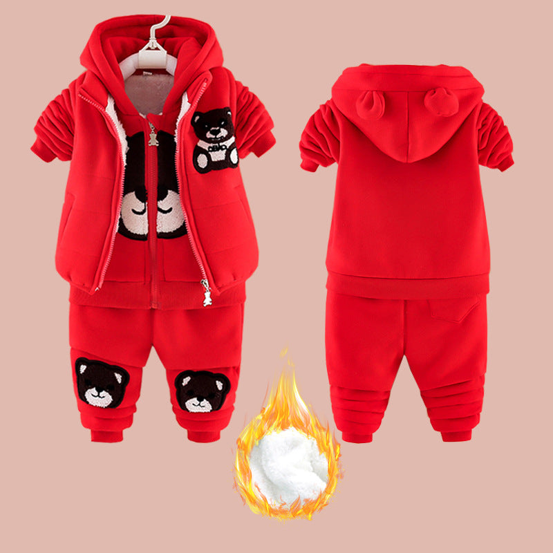 Kids’ Hooded Three-Piece Outfit Set