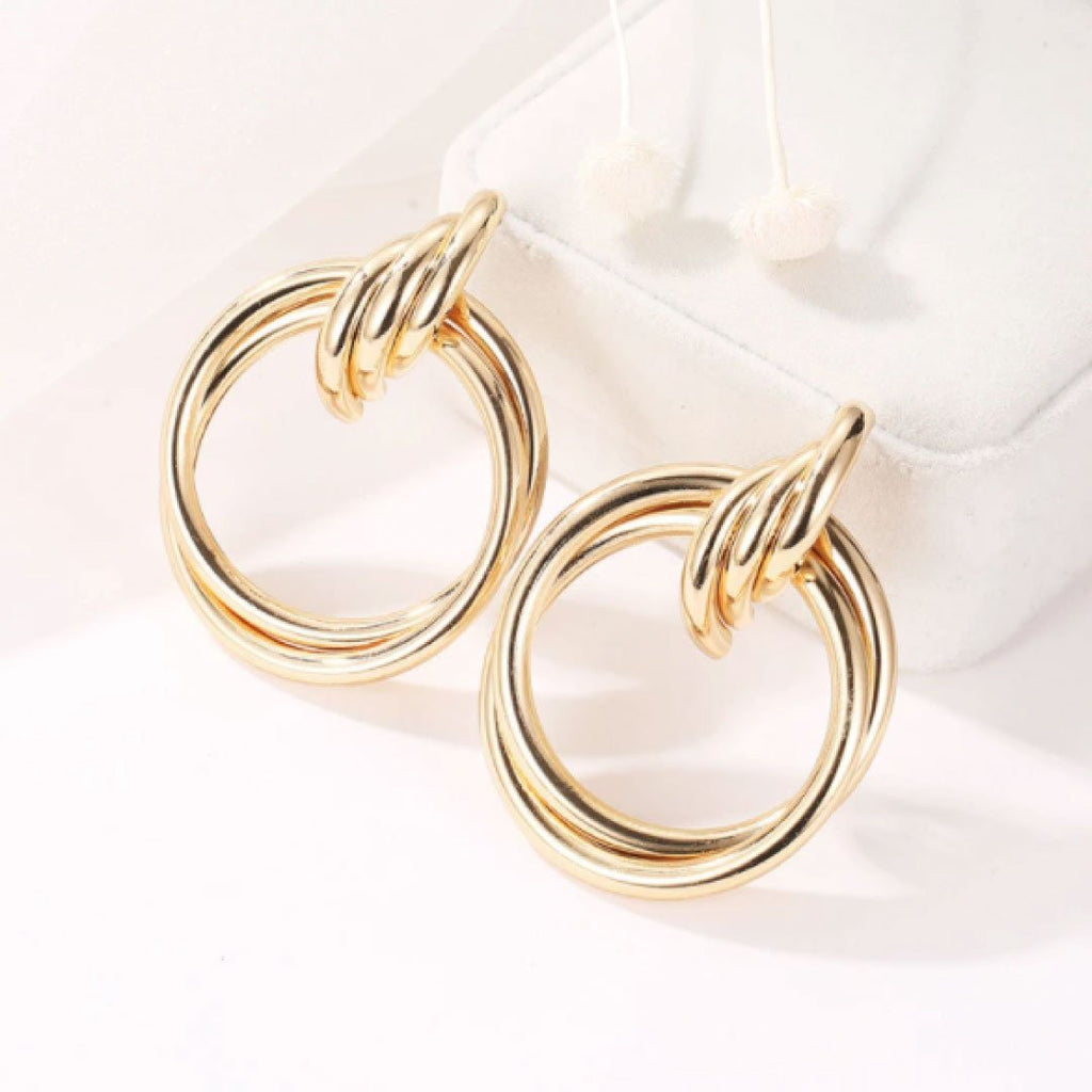 Andy Gold-Plated Statement Earrings