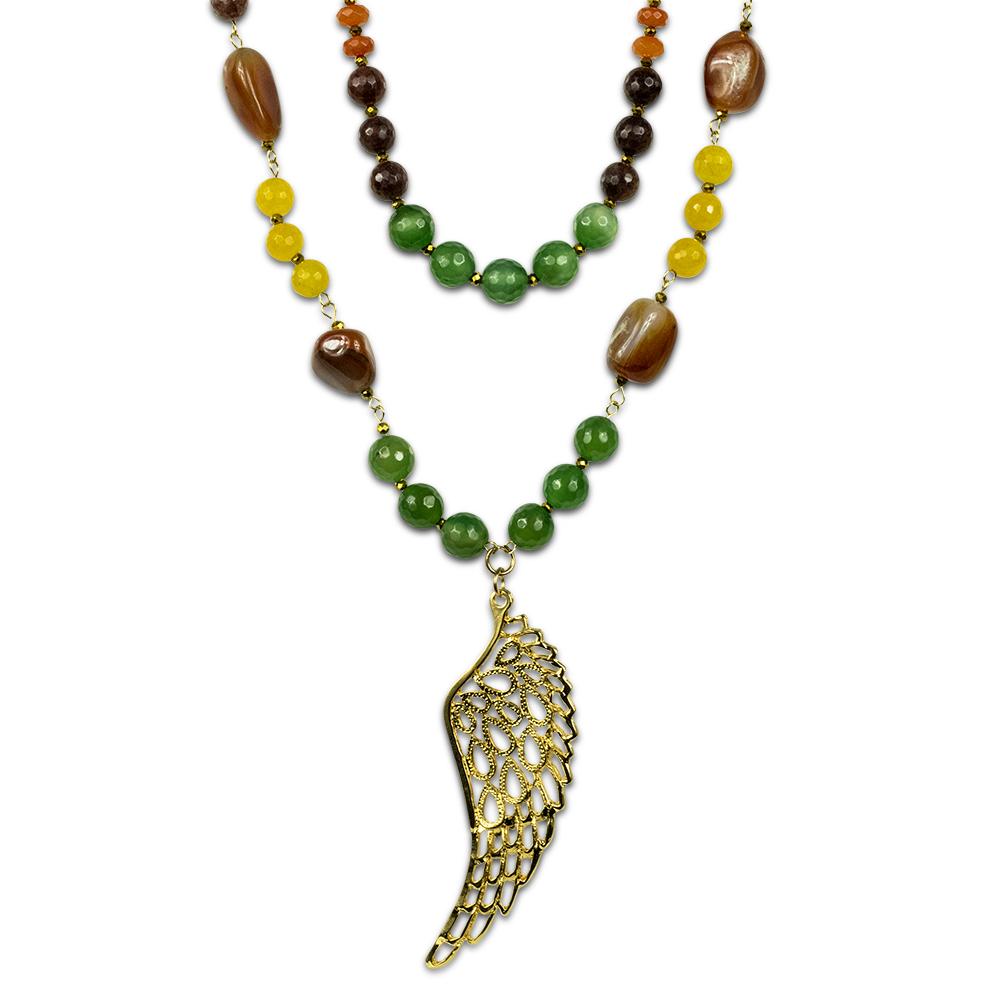 Two-Strand Natural Stone Necklace