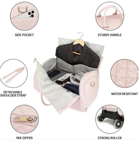 Quilted Polyester Travel Duffel Bag