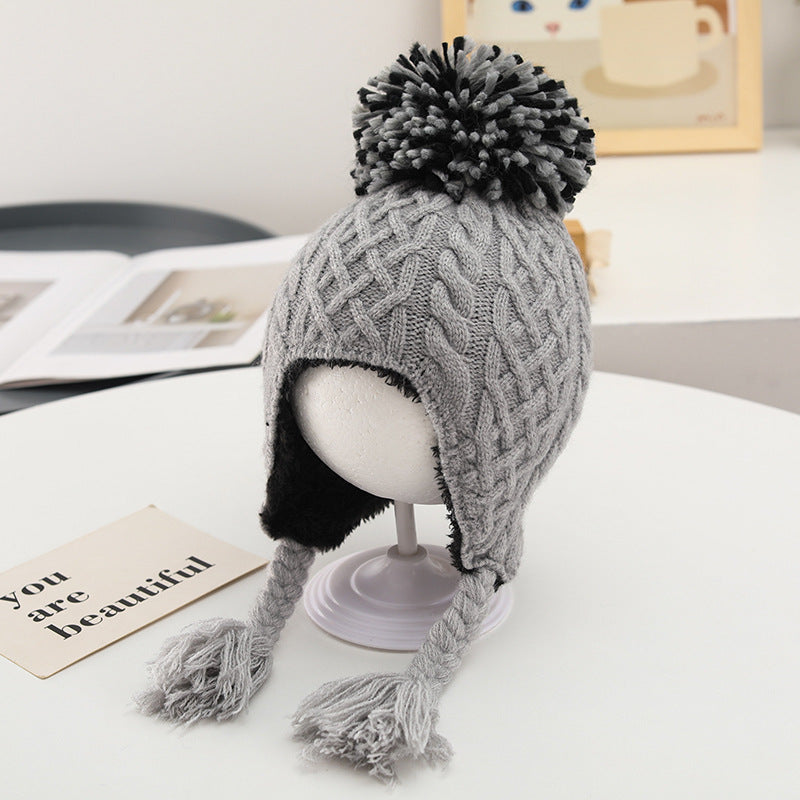 Kids' Knitted Winter Hat with Ear Covers