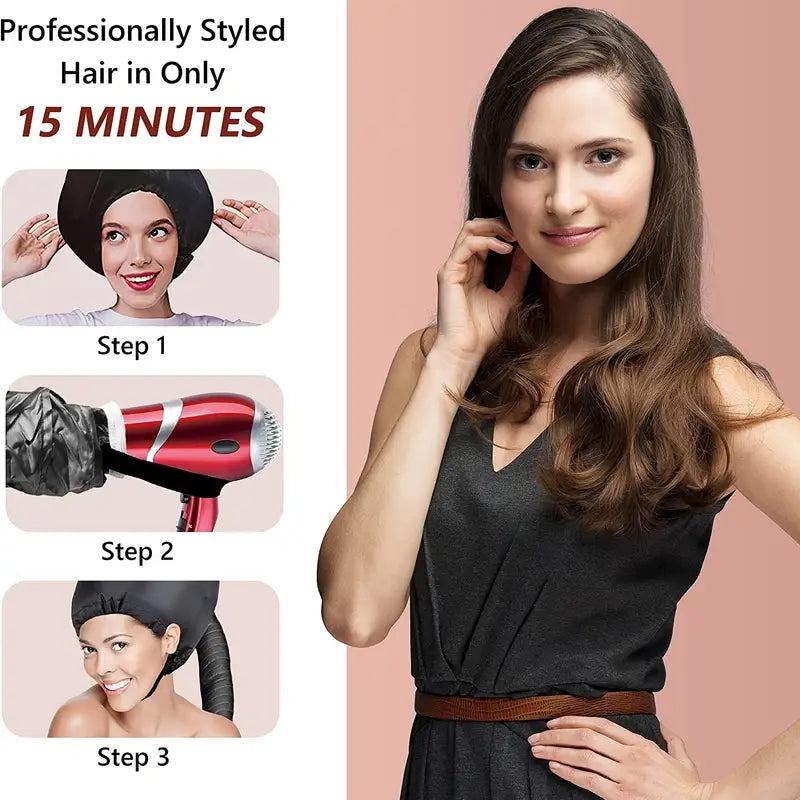 Soft Hooded Hair Dryer Attachment – Gentle Drying for Curly Hair