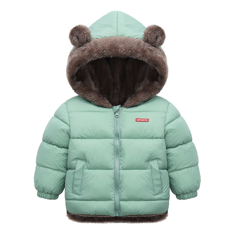 Kids' Hooded Fleece Winter Jacket
