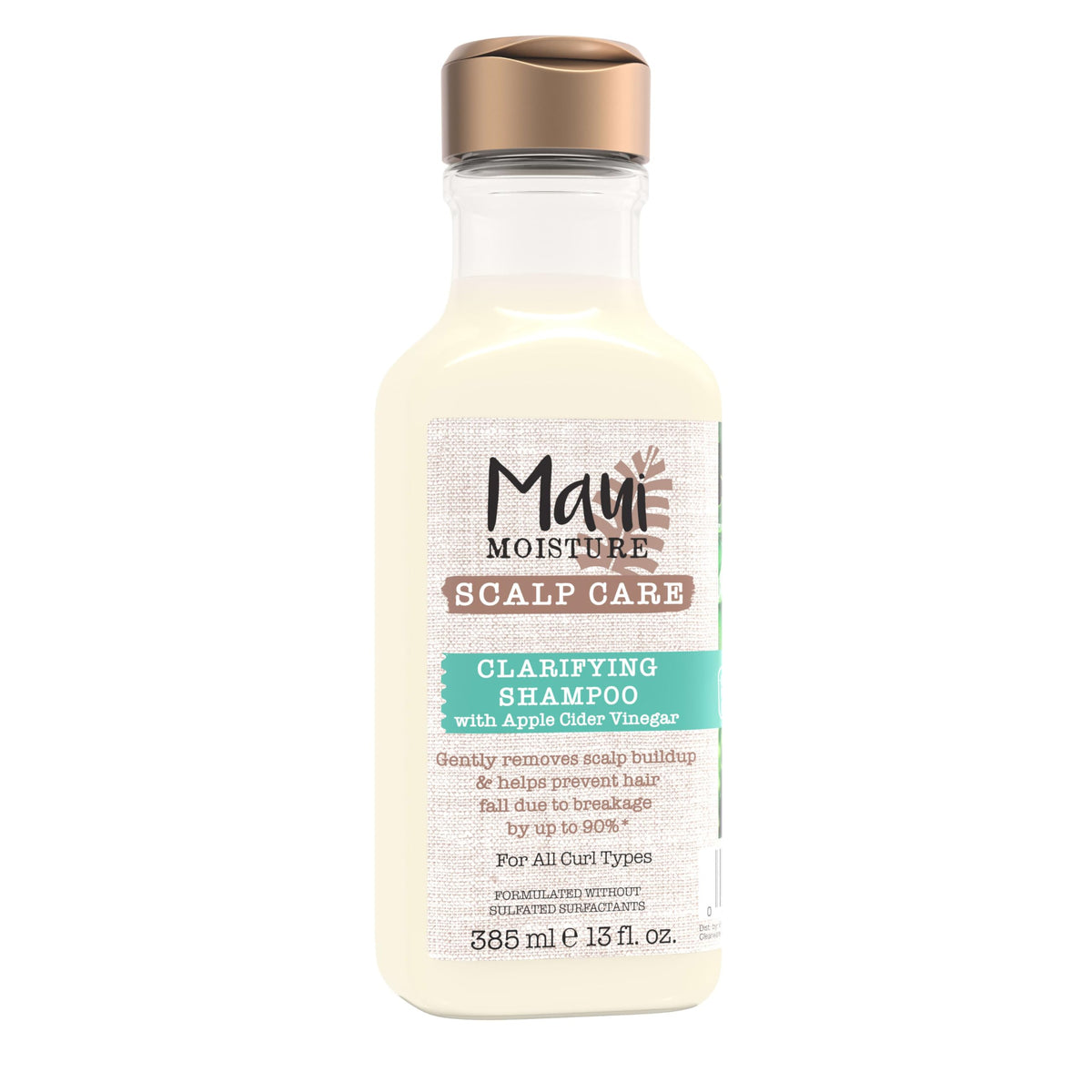 Maui Moisture Scalp Care Clarifying Shampoo – Apple Cider Vinegar, Sulfate-Free for Curly Hair (13 fl oz)