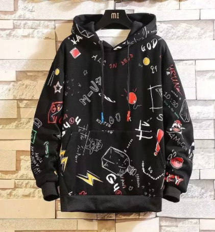 Men's Printed Pullover Hoodie