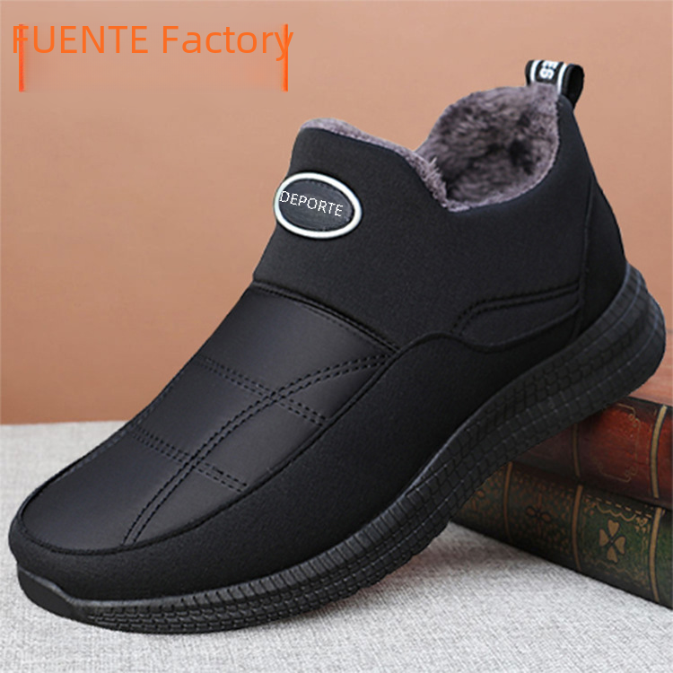 Men's Beijing Cotton Winter Shoes – Warm Plush Lining, Casual Boots, EU 39–45