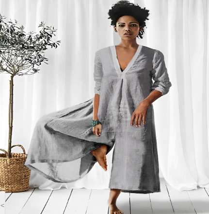 WOLFF Women's V-Neck Jumpsuit