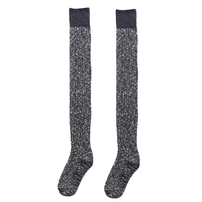 Women's Knee-High Cotton Socks – Warm & Slim Fit