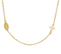 Milan Chiva Gold Rosary Cross Necklace