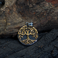 Men's Gold Tree Pendant Necklace