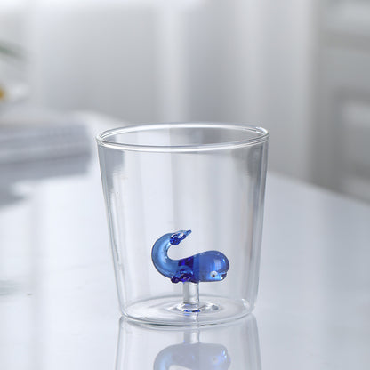 3D Animal Glass Cup | 300ml Cute Farm Animal Mug