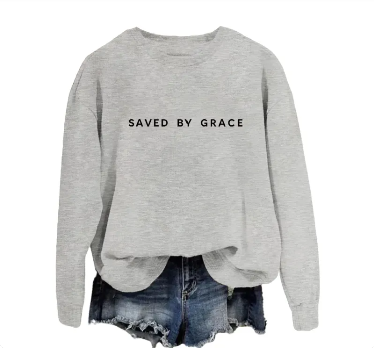 Graceful Faith Pullover Sweatshirt – Women's CVC Cotton Hoodie in 15 Colours