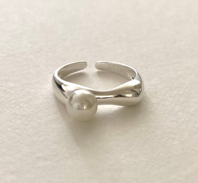 Geometric Inlay Ring, Gold or Silver Tone